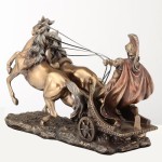 Ρωμαικό Αρμα με Δύο Αλογα (Αγαλμα Ηλεκτρόλυσης Μπρούτζου & Ρητίνης 17εκ)